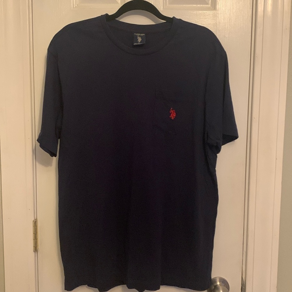 U.S. Polo Assin. Dark Blue T-Shirt Size L  #373